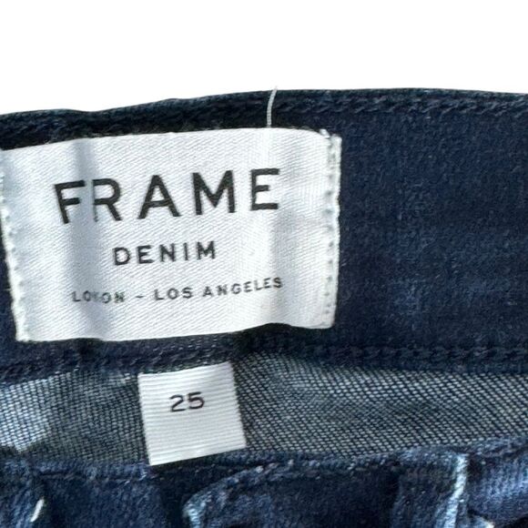 Frame Denim Le Skinny De Jeanne Raw Hem Skinny Jeans Sz 25 - Picture 8 of 8